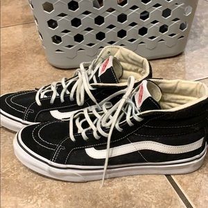 Black high-top vans